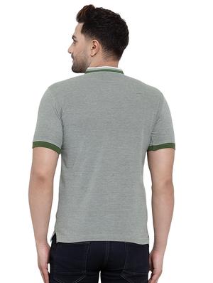 green self design collared t-shirt - 17138313 - Standard Image - 3