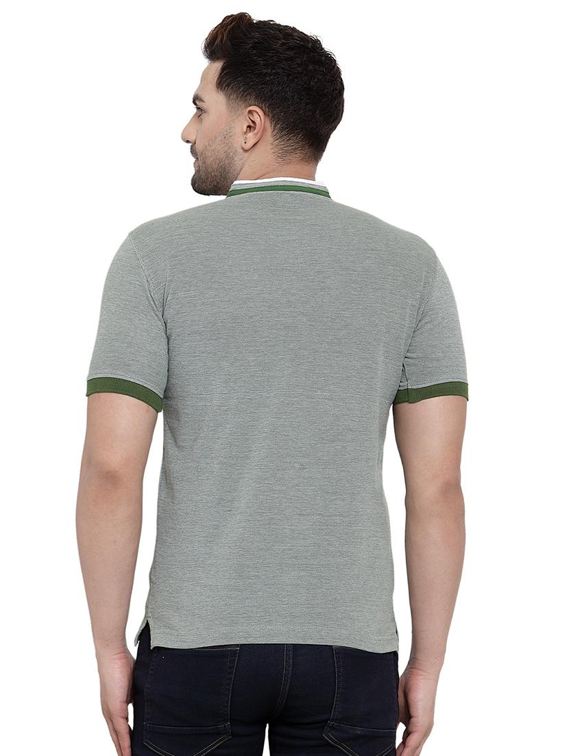 green self design collared t-shirt - 17138313 - Zoom Image - 3