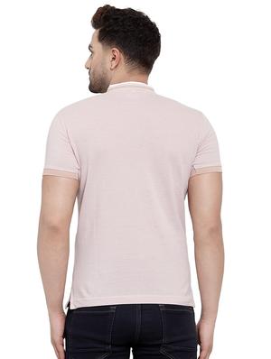 pink solid collared t-shirt - 17138317 - Standard Image - 3