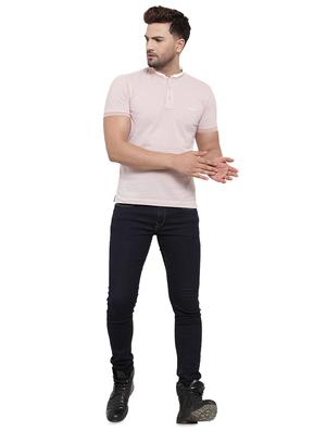 pink solid collared t-shirt - 17138317 - Standard Image - 4
