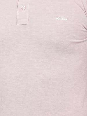 pink solid collared t-shirt - 17138317 - Standard Image - 5