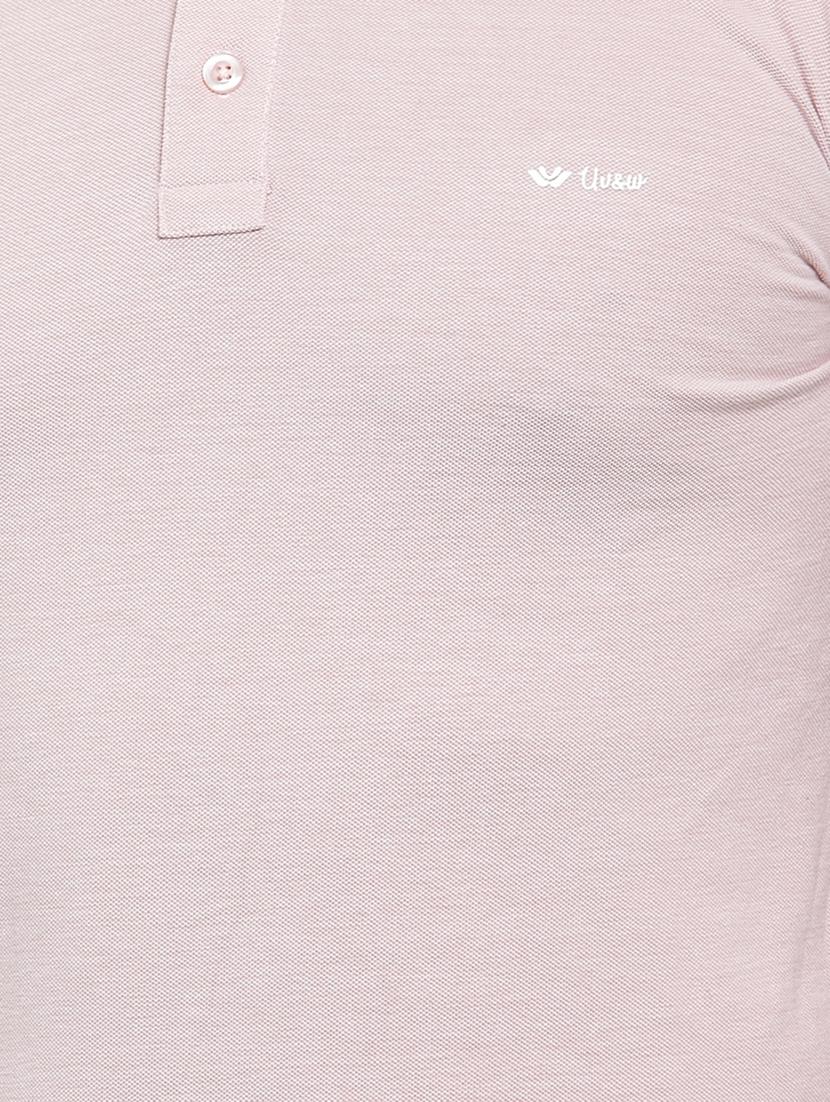 pink solid collared t-shirt - 17138317 - Zoom Image - 5