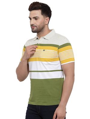 olive green striped t-shirt - 17138352 - Standard Image - 2