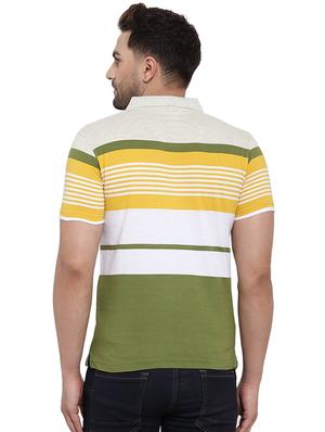 olive green striped t-shirt - 17138352 - Standard Image - 3