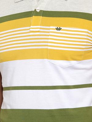 olive green striped t-shirt - 17138352 - Standard Image - 5