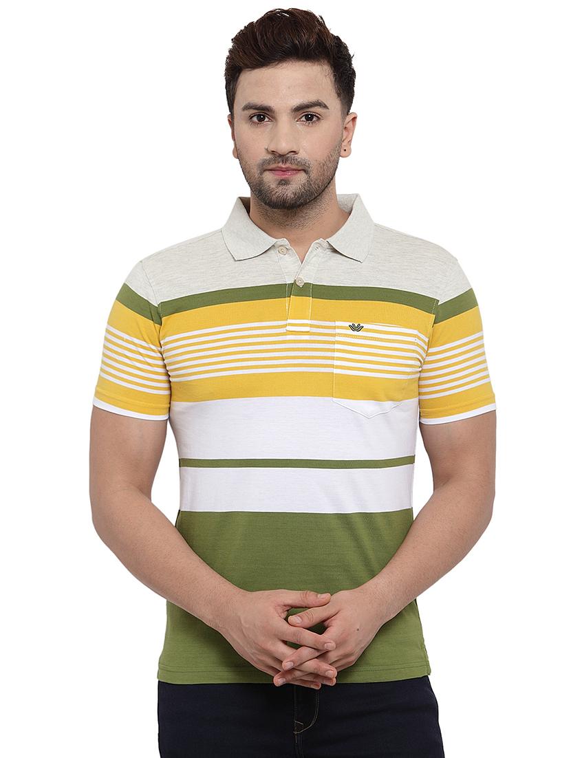 olive green striped t-shirt - 17138352 - Zoom Image - 1