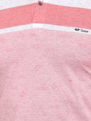 pink printed polo t-shirt - 17138369 - Standard Image - 5