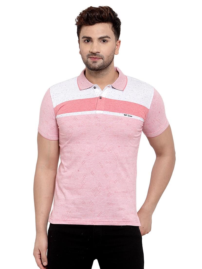 pink printed polo t-shirt - 17138369 - Zoom Image - 1