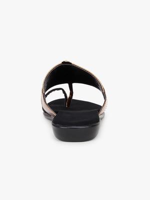 black one toe kolhapuris - 17138405 - Standard Image - 4