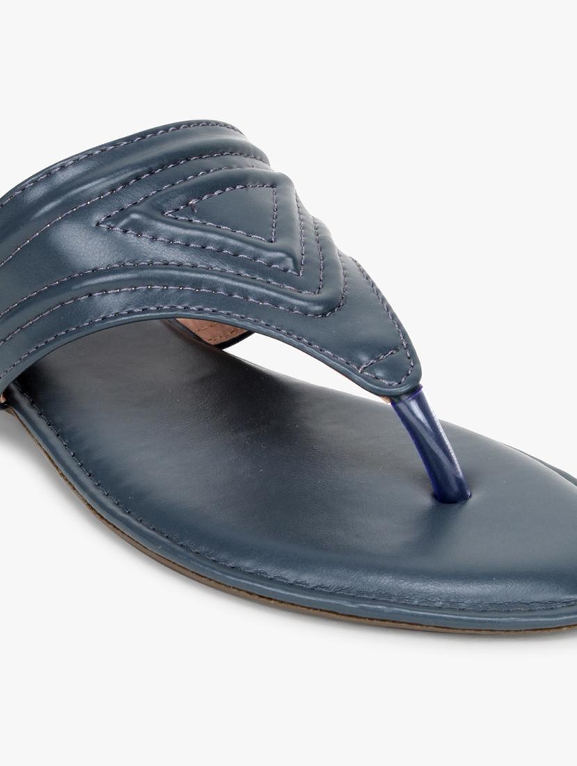 navy synthetic slip on sandals - 17138412 - Zoom Image - 5