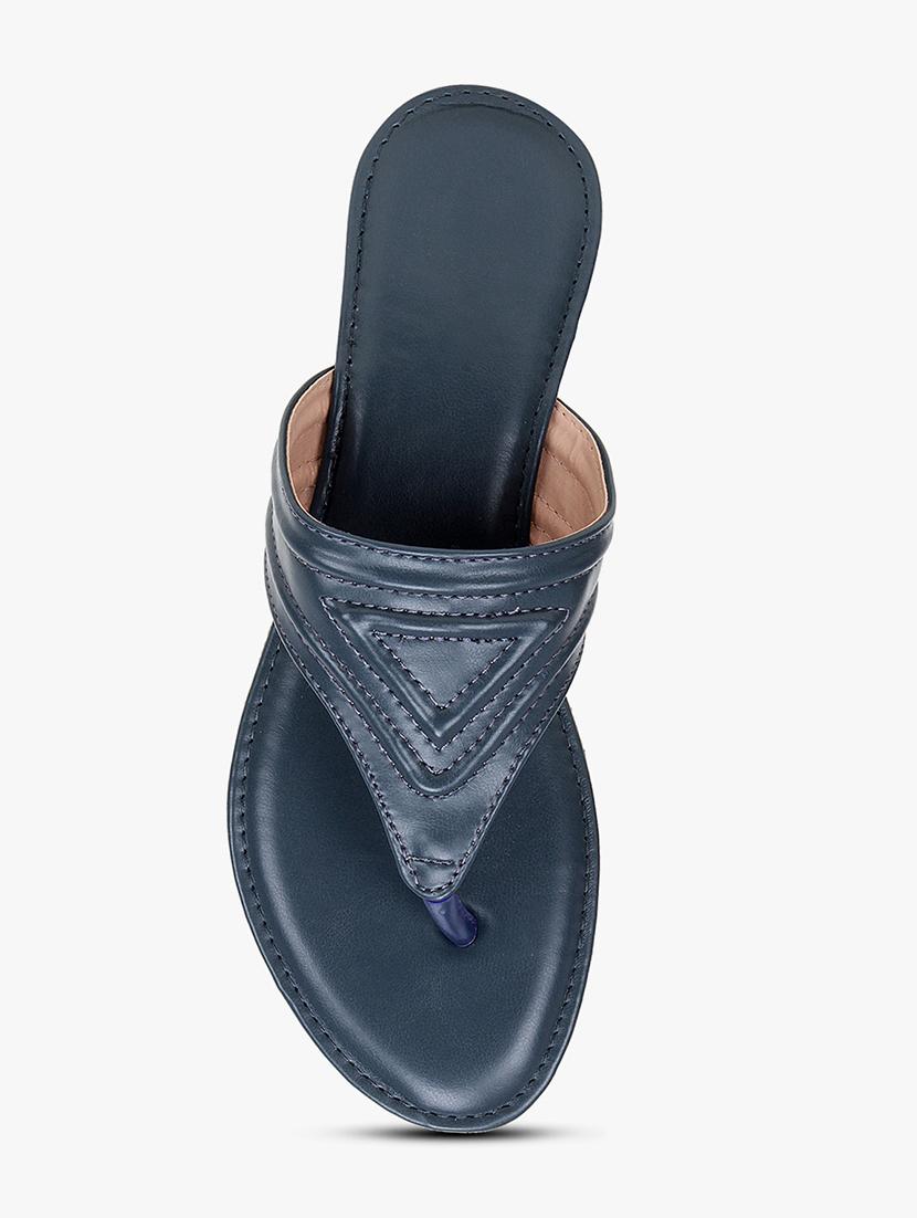 navy synthetic slip on sandals - 17138412 - Zoom Image - 6