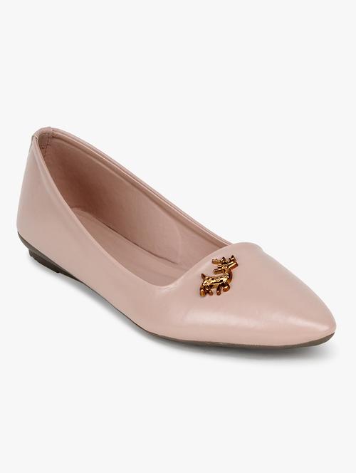 nude patent slip on ballerina - 17138437 - Standard Image - 1