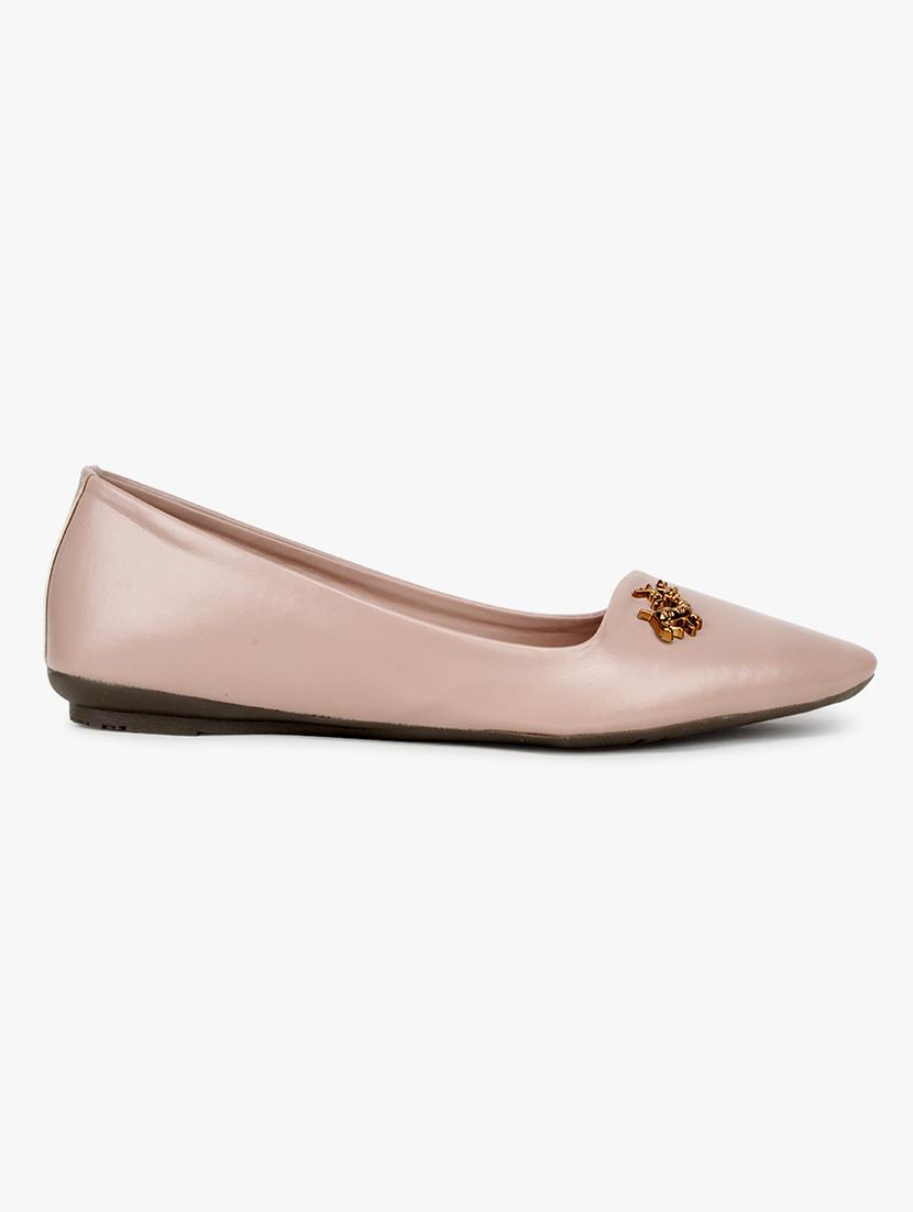 nude patent slip on ballerina - 17138437 - Zoom Image - 2
