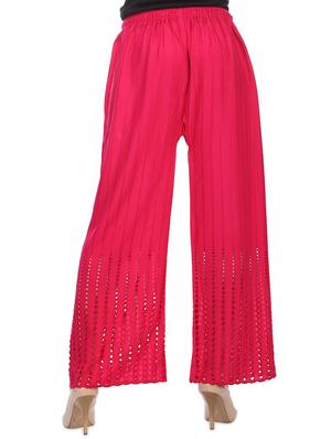 schiffli flared palazzo - 17138741 - Standard Image - 3