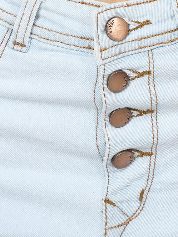 high rise frayed hem shorts - 17138773 - Zoom Image - 5