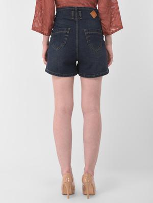 high rise denim shorts - 17138776 - Standard Image - 3