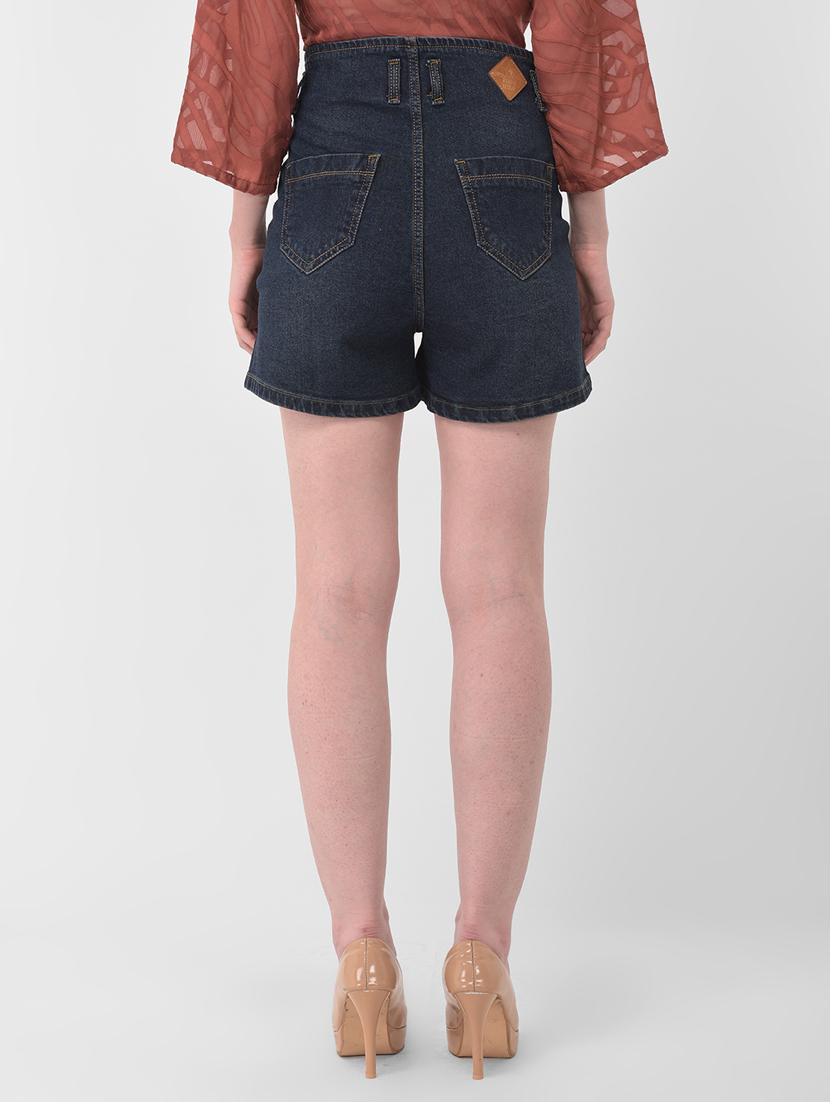 high rise denim shorts - 17138776 - Zoom Image - 3