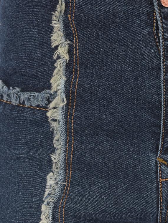 frayed detail denim shorts - 17138778 - Zoom Image - 5