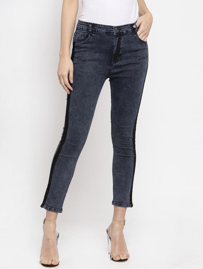 side tape slim fit jeans - 17138796 - Zoom Image - 1