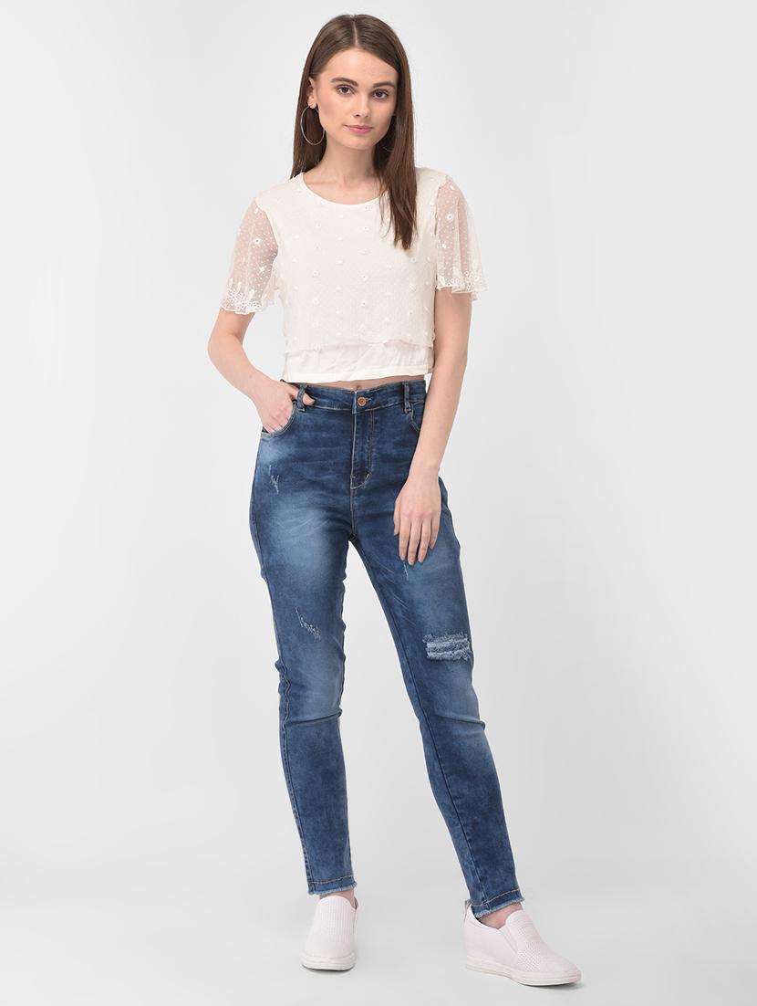 high rise stone washed jeans - 17138799 - Zoom Image - 4