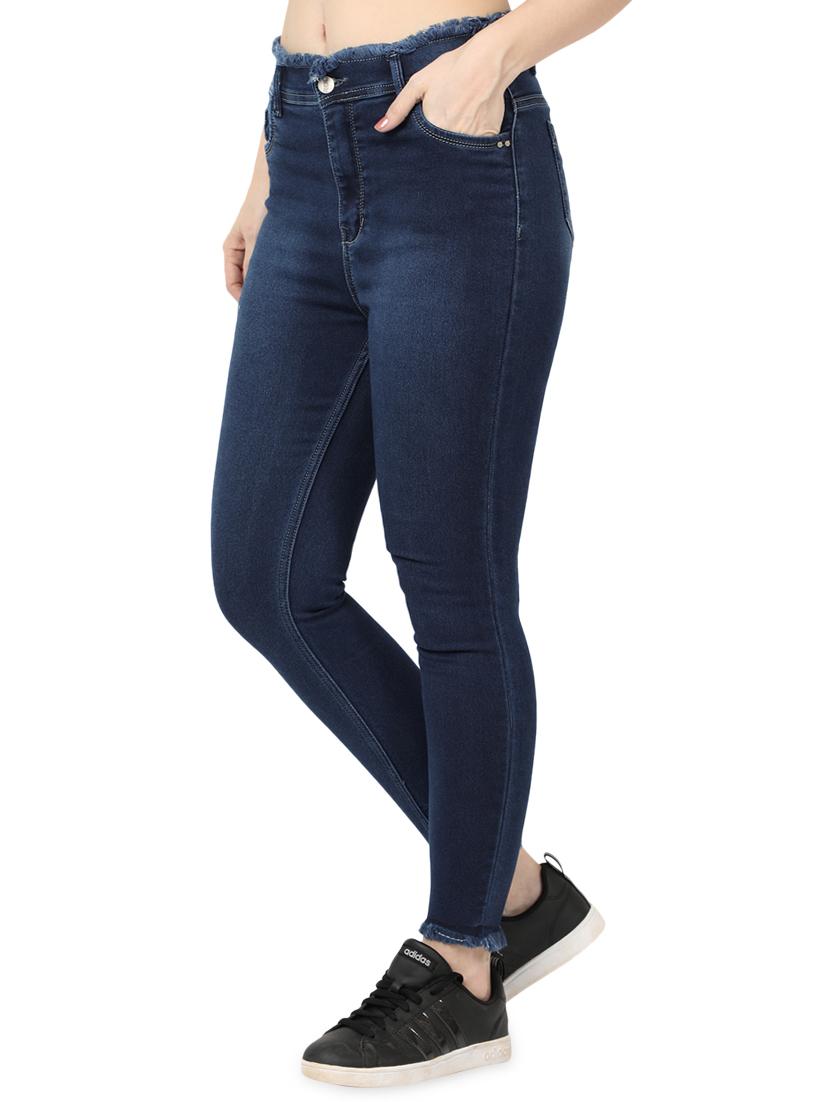 frayed detail slim fit jeans - 17138807 - Zoom Image - 2
