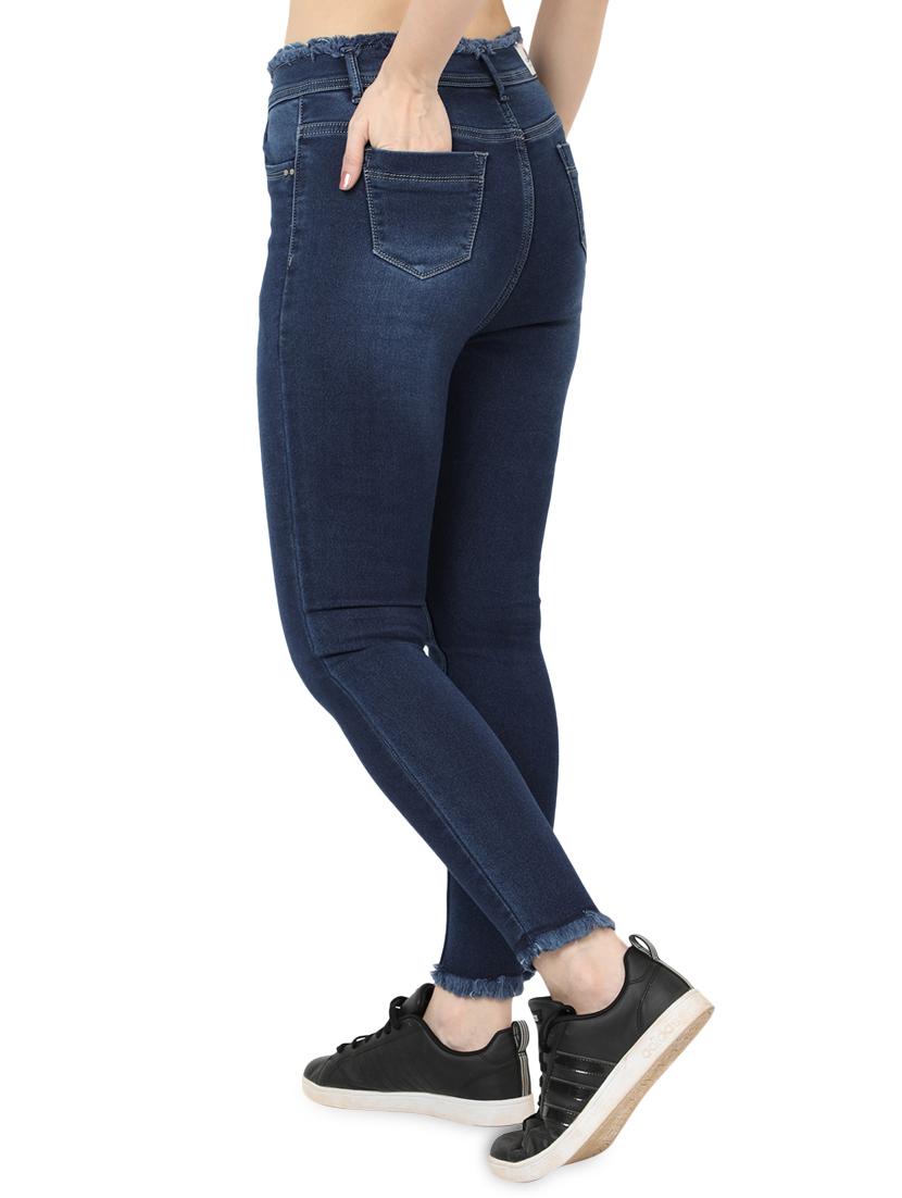 frayed detail slim fit jeans - 17138807 - Zoom Image - 3