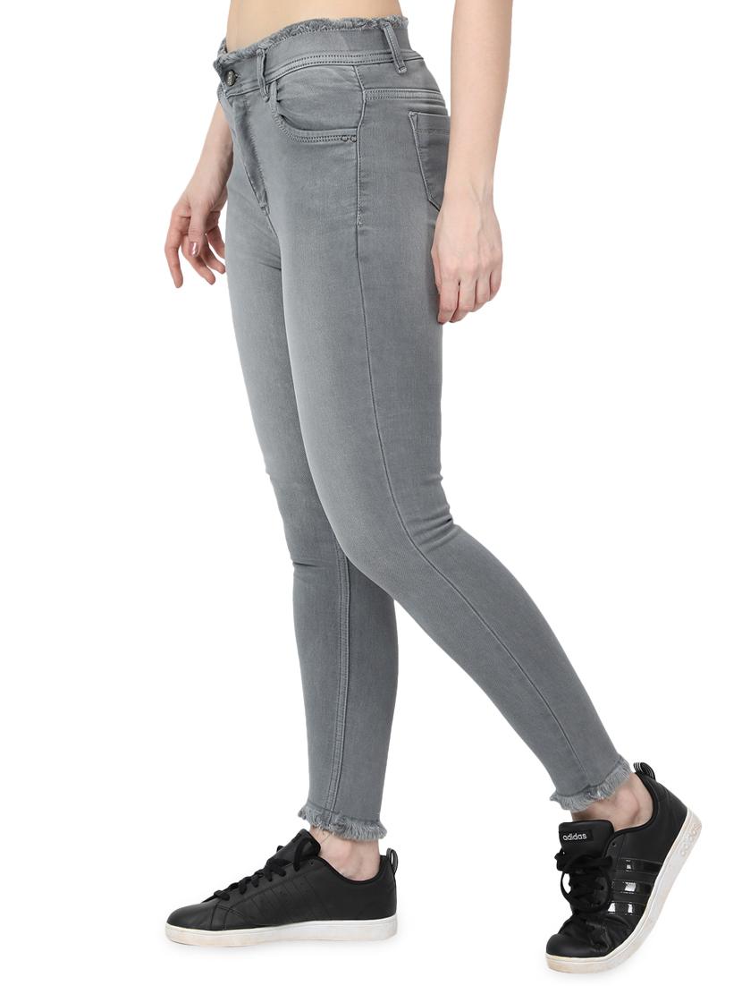 frayed detail slim fit jeans - 17138808 - Zoom Image - 2