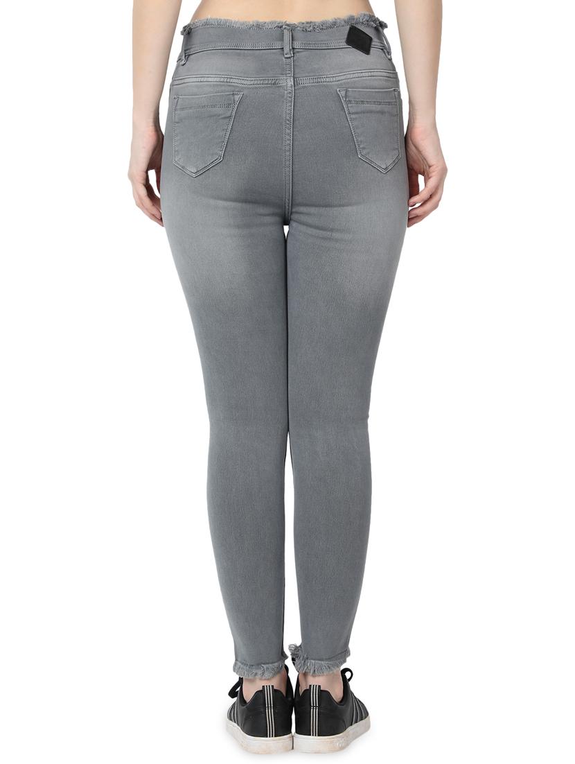 frayed detail slim fit jeans - 17138808 - Zoom Image - 3
