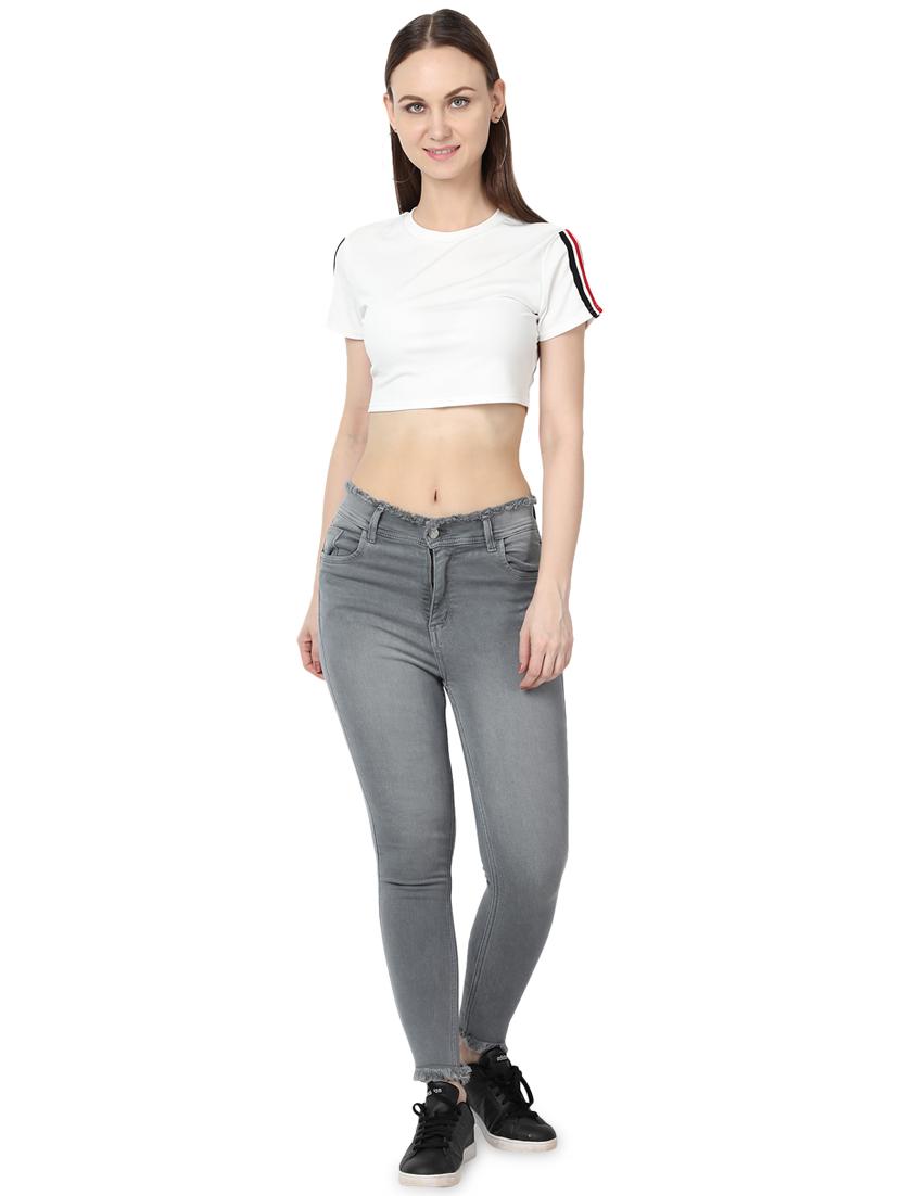 frayed detail slim fit jeans - 17138808 - Zoom Image - 4