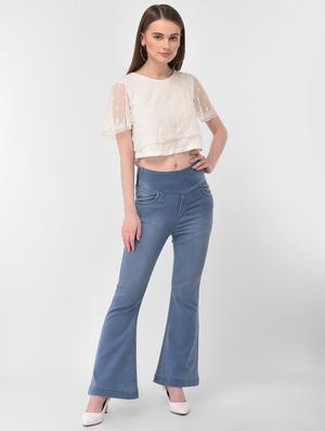 blue cotton blend jeans - 17138810 - Standard Image - 4