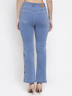 light blue cotton blend jeans - 17138811 - Standard Image - 3
