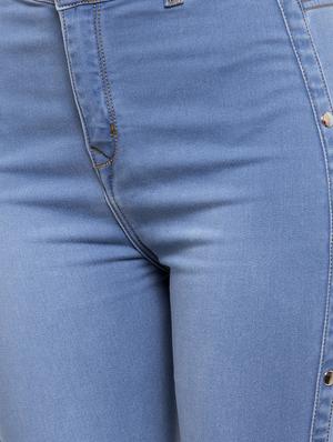 light blue cotton blend jeans - 17138811 - Standard Image - 5