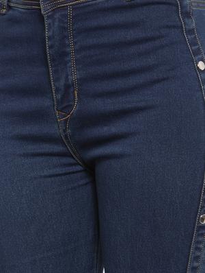dark blue cotton blend jeans - 17138812 - Standard Image - 5
