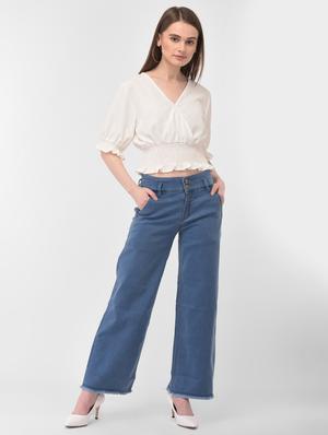 blue cotton blend jeans - 17138813 - Standard Image - 4