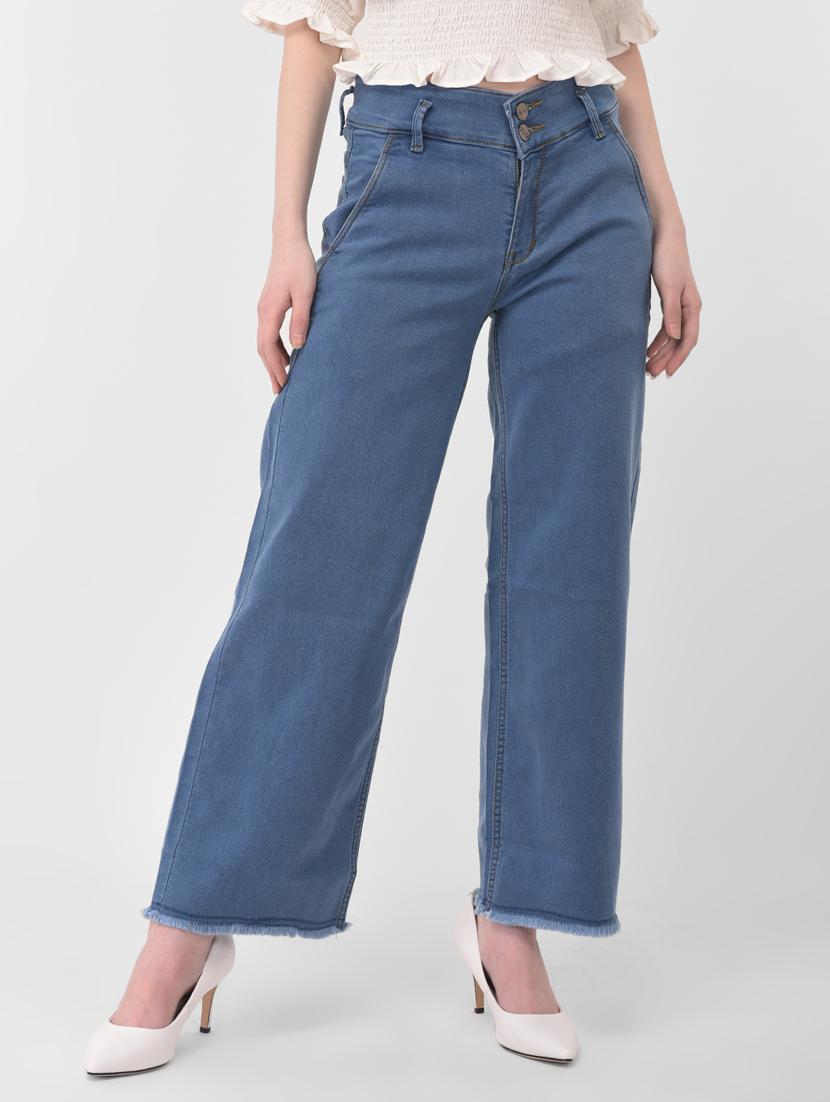 blue cotton blend jeans - 17138813 - Zoom Image - 1