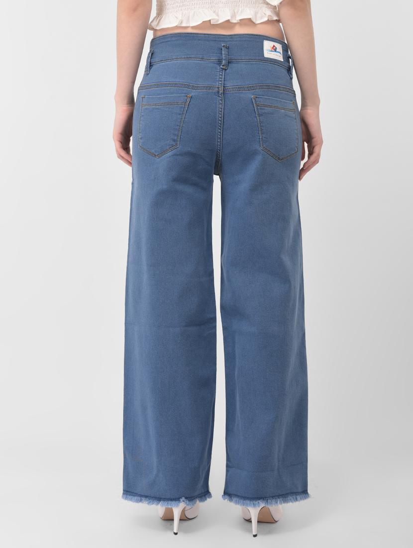 blue cotton blend jeans - 17138813 - Zoom Image - 3