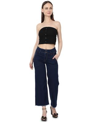 dark blue cotton blend jeans - 17138814 - Standard Image - 4