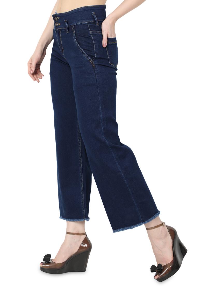 dark blue cotton blend jeans - 17138814 - Zoom Image - 2