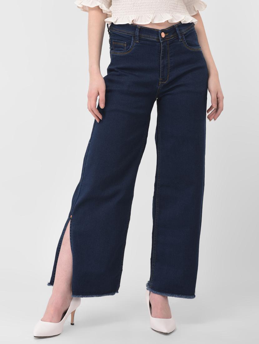 dark blue cotton blend jeans - 17138816 - Zoom Image - 1
