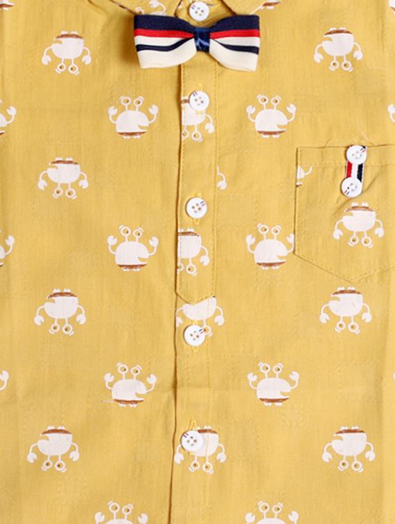 yellow cotton shirt - 17138985 - Zoom Image - 3