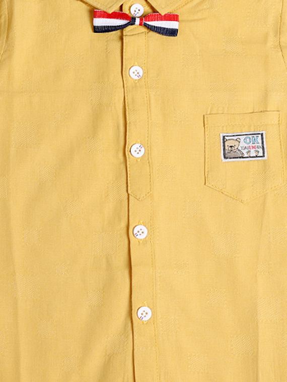 yellow cotton shirt - 17139005 - Zoom Image - 4