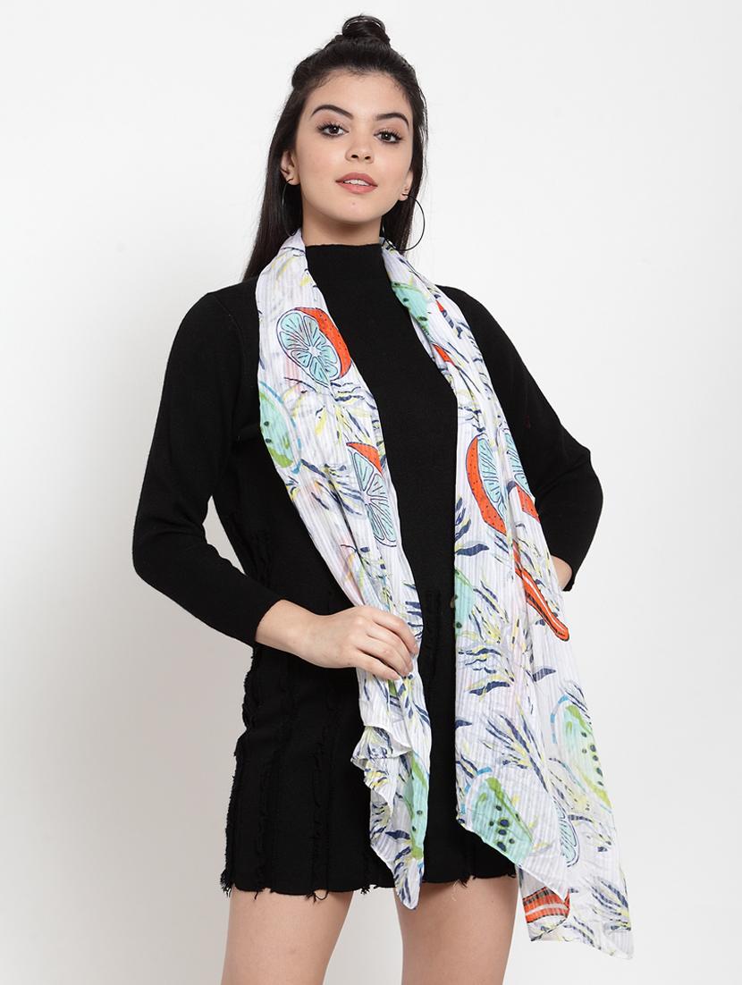 white cotton stole - 17139700 - Zoom Image - 1