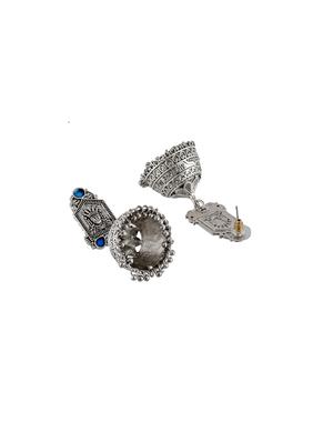 silver tone silver plated jhumka earring - 17139728 - Standard Image - 2