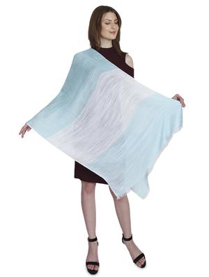 blue viscose stole - 17139832 - Standard Image - 3