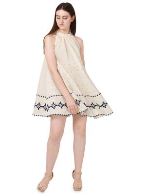 beige georgette tent dress - 17140099 - Standard Image - 4