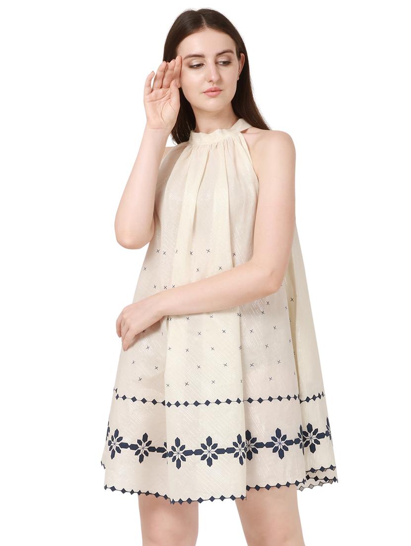 beige georgette tent dress - 17140099 - Zoom Image - 1