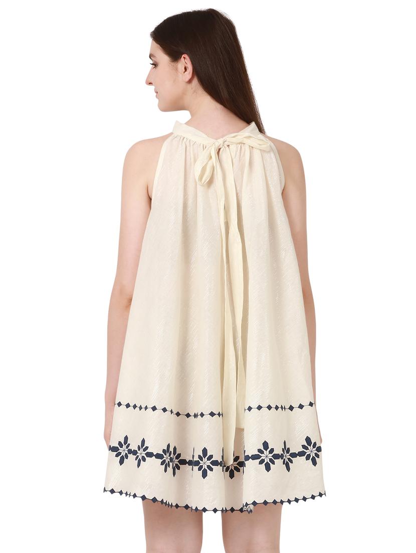 beige georgette tent dress - 17140099 - Zoom Image - 3
