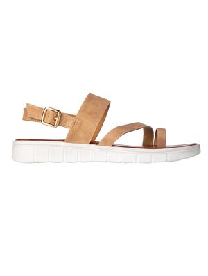 beige synthetic back strap sandals - 17140269 - Standard Image - 2