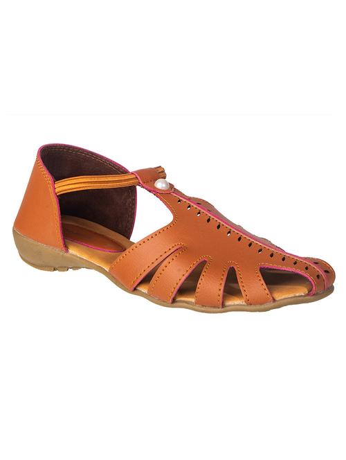tan synthetic slip on sandals - 17140272 - Standard Image - 1