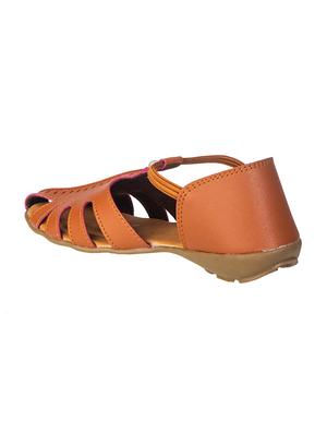tan synthetic slip on sandals - 17140272 - Standard Image - 3
